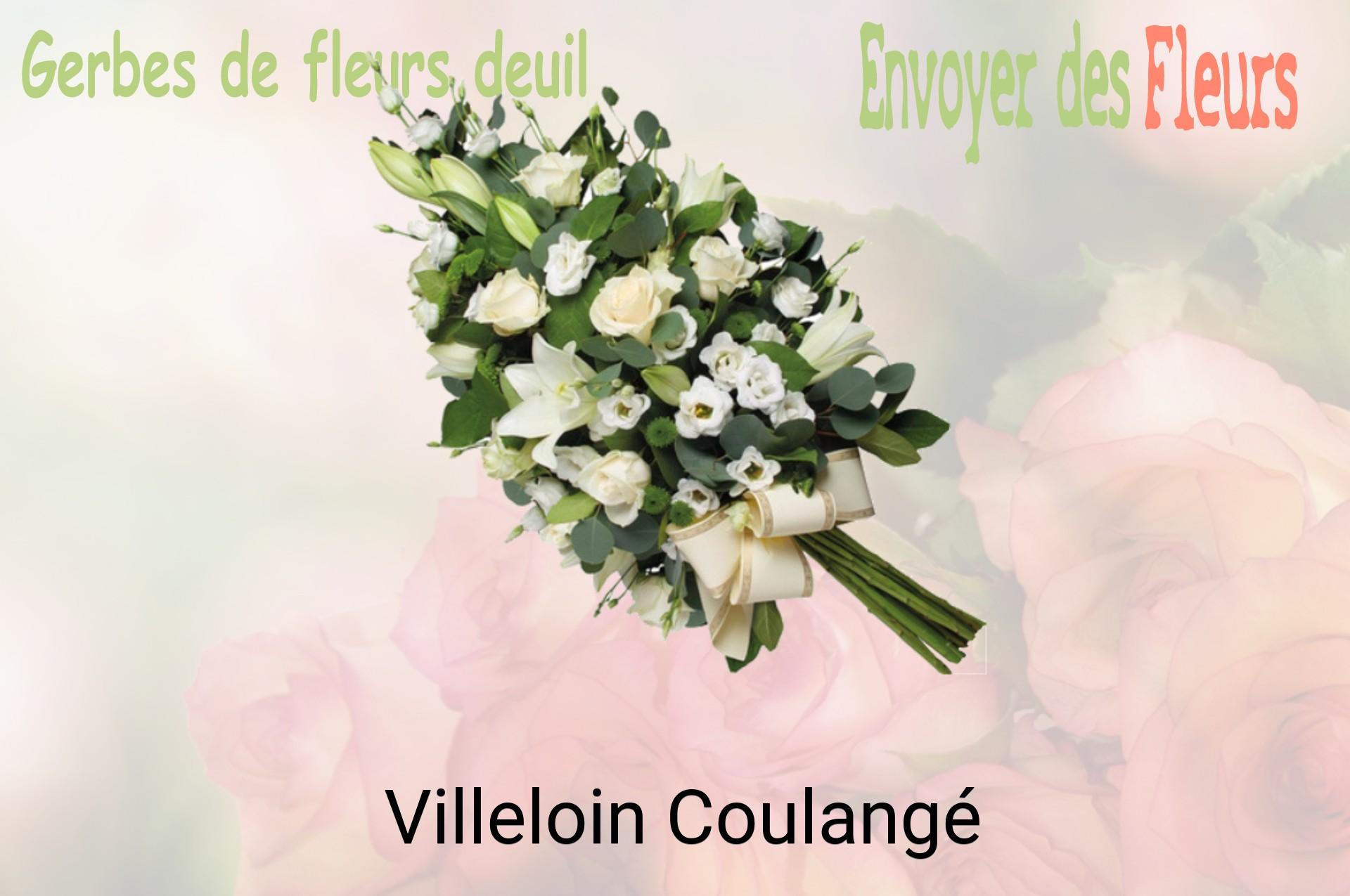Gerbe de fleurs de deuil livrée à Villeloin-Coulangé